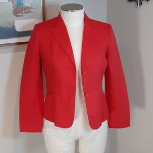 Talbots Red 100% Irish Linen Blazer